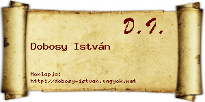 Dobosy István névjegykártya