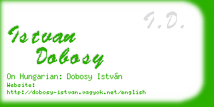 istvan dobosy business card